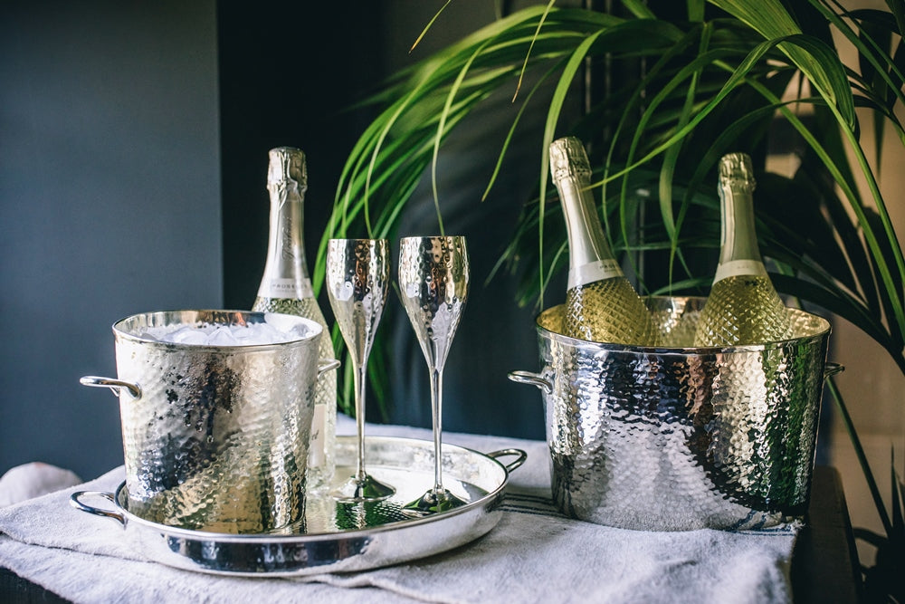 A Silver Plated Champagne Bath