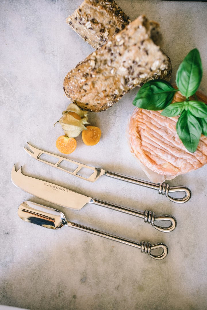 Polished Knot Cheese Knives - Set of Three