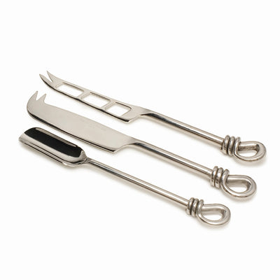 Polished Knot Cheese Knives - Set of Three