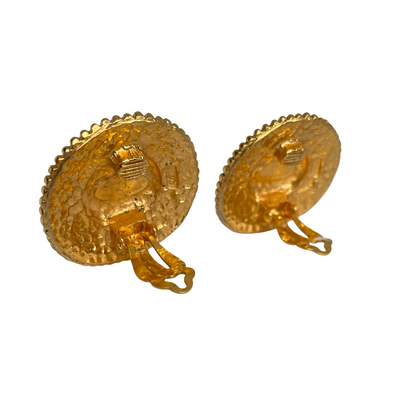 Vintage Chanel Large Coin Earrings