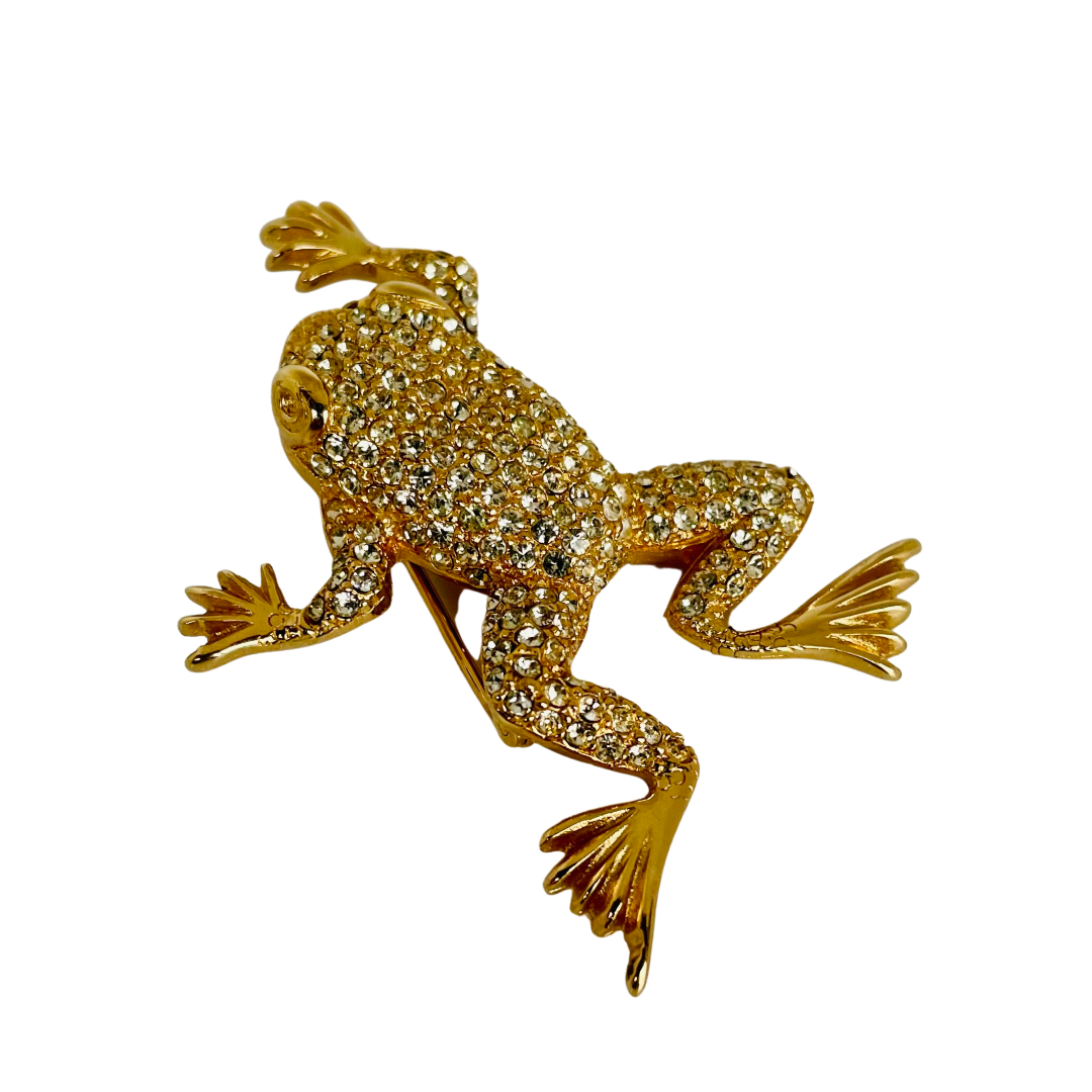 A Vintage Christian Dior Frog Brooch
