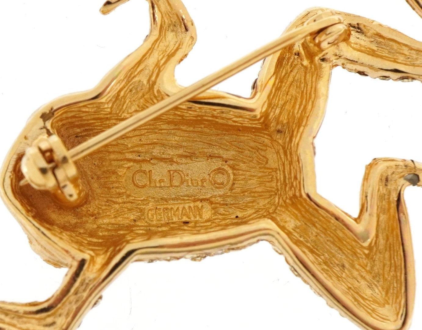 A Vintage Christian Dior Frog Brooch