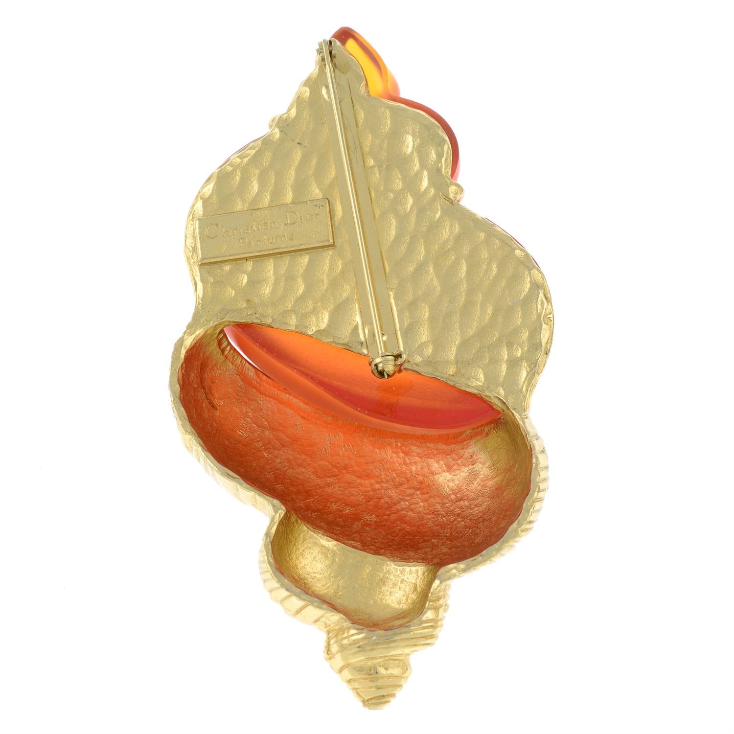 A Vintage Christian Dior Shell Brooch / Pendant