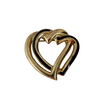 A Christian Dior Vintage Double Heart Brooch