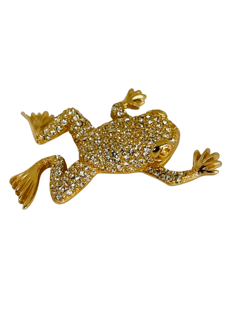 A Vintage Christian Dior Frog Brooch