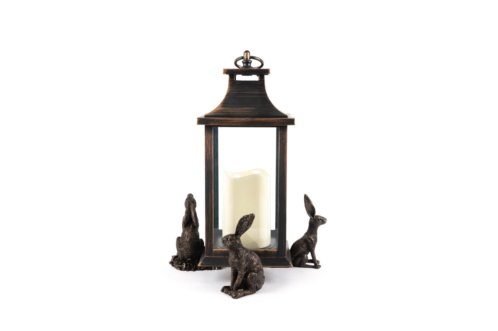 Antique Bronze Set of Hares Plant Pot Feet - Set of Three