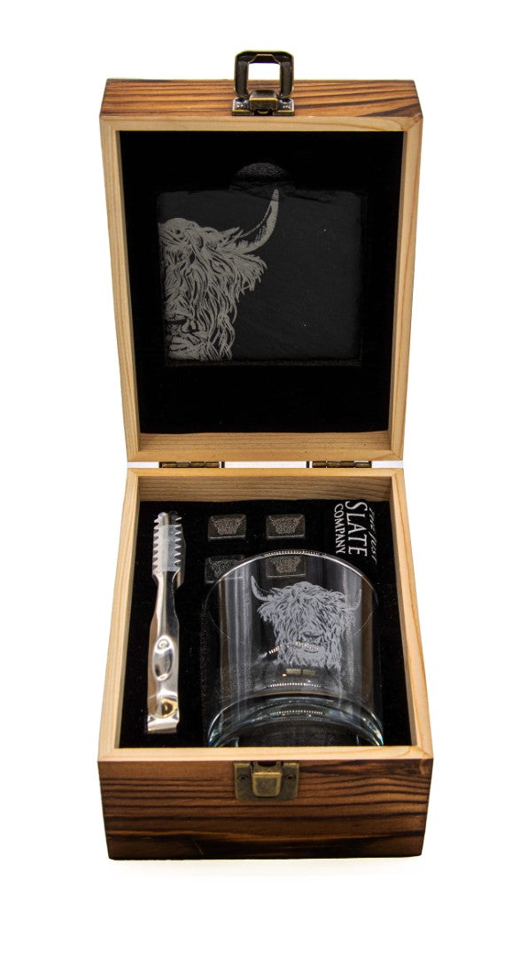 Highland Cow Drinks Set