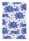 Rabbit and Cabbage Delft Blue Tea Towel