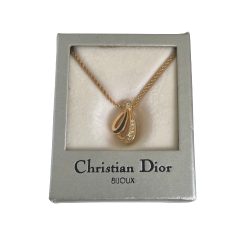 A Christian Dior Vintage Necklace with Drop Pendant Annabel James