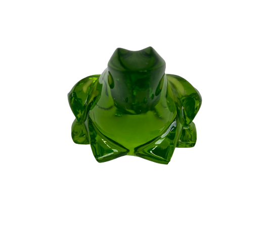 A Vintage Baccarat Green Crystal Frog