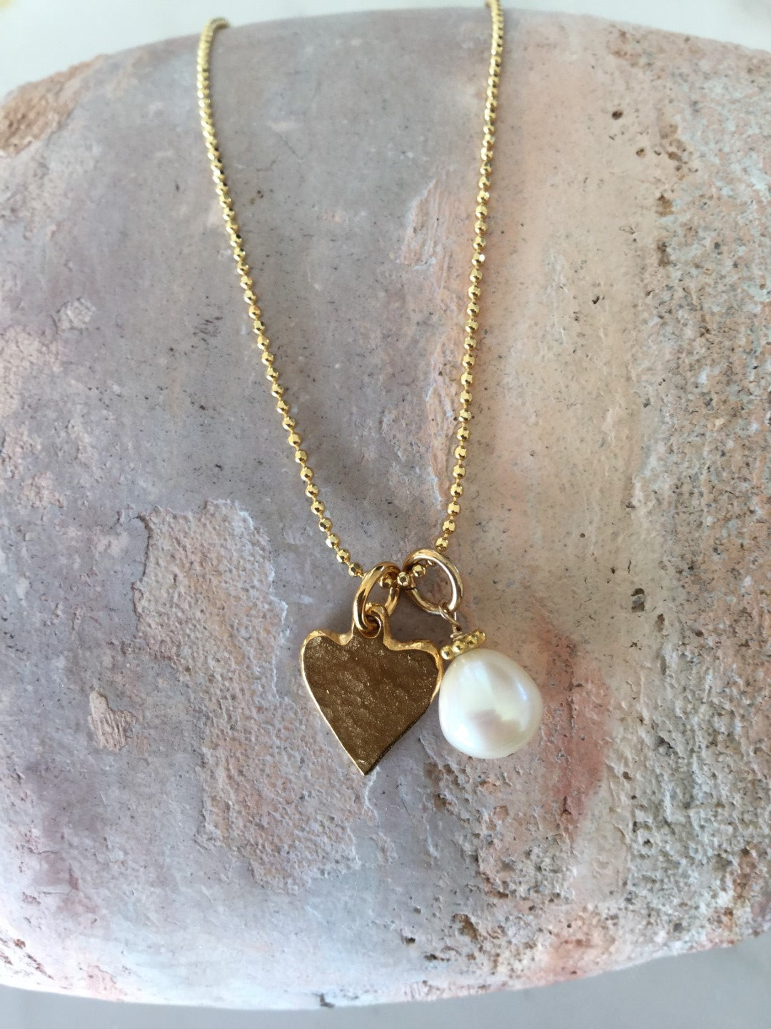 Gold Mabe Pearl Heart Necklace – saltycandy