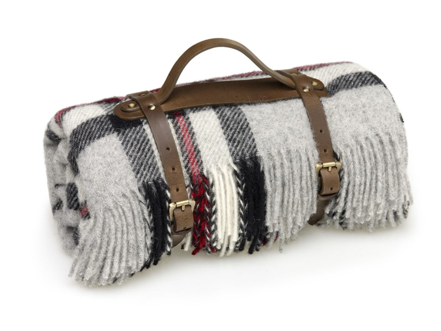 Grey Thompson Tartan Plaid Pure New Wool Throw