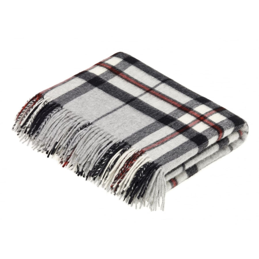 Grey Thompson Tartan Plaid Pure New Wool Throw