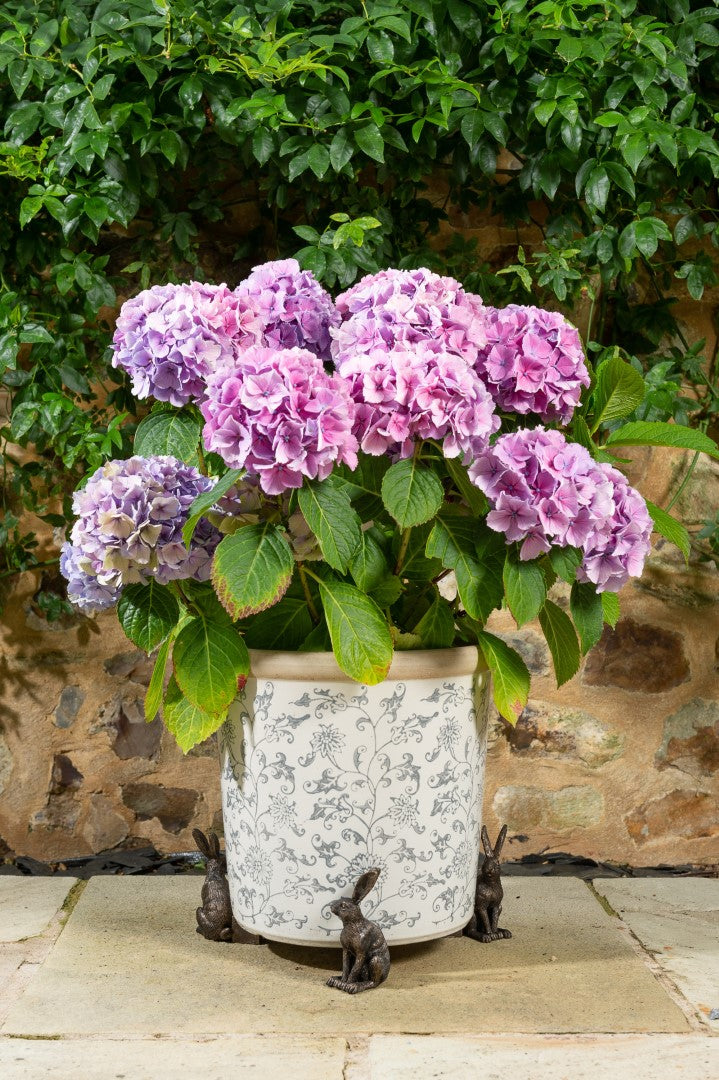 Antique Bronze Hare Plant Pot Feet - Set of Three