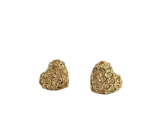 Vintage Heart Stud Earrings