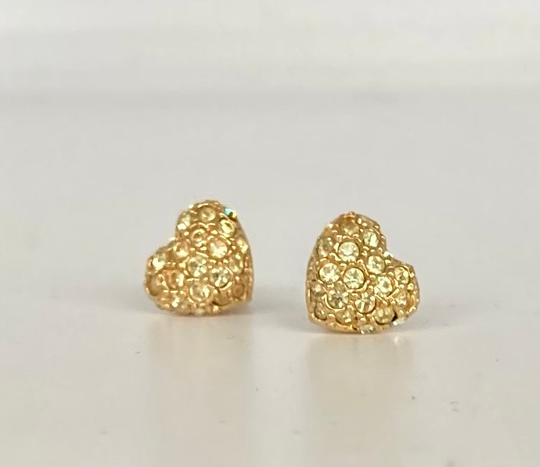 Vintage Heart Stud Earrings