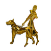 A Butler & Wilson Lady and Dog Brooch