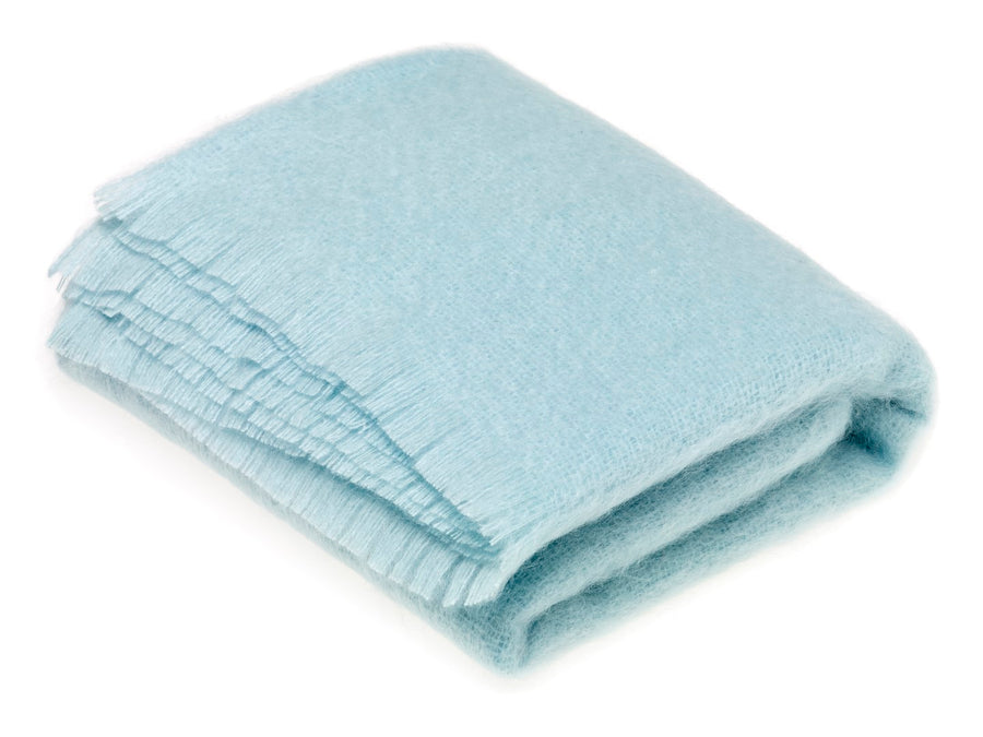 Luxury Mohair Throw - Duck Egg