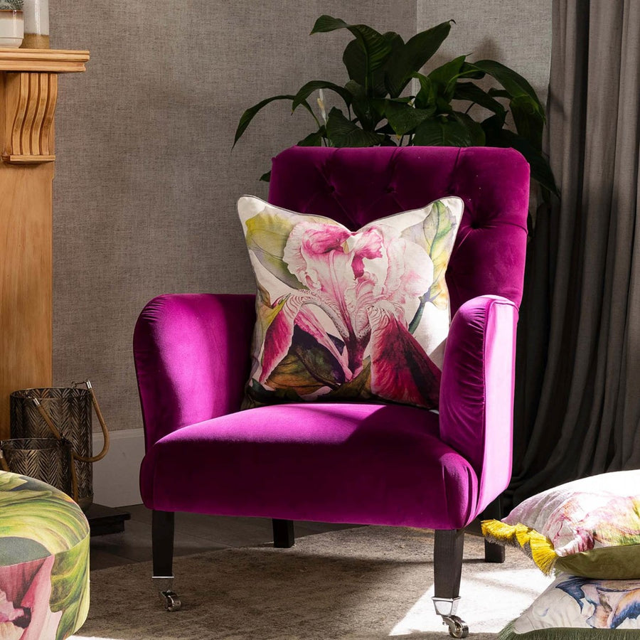 Darwen Iris Cushion - Fuchsia