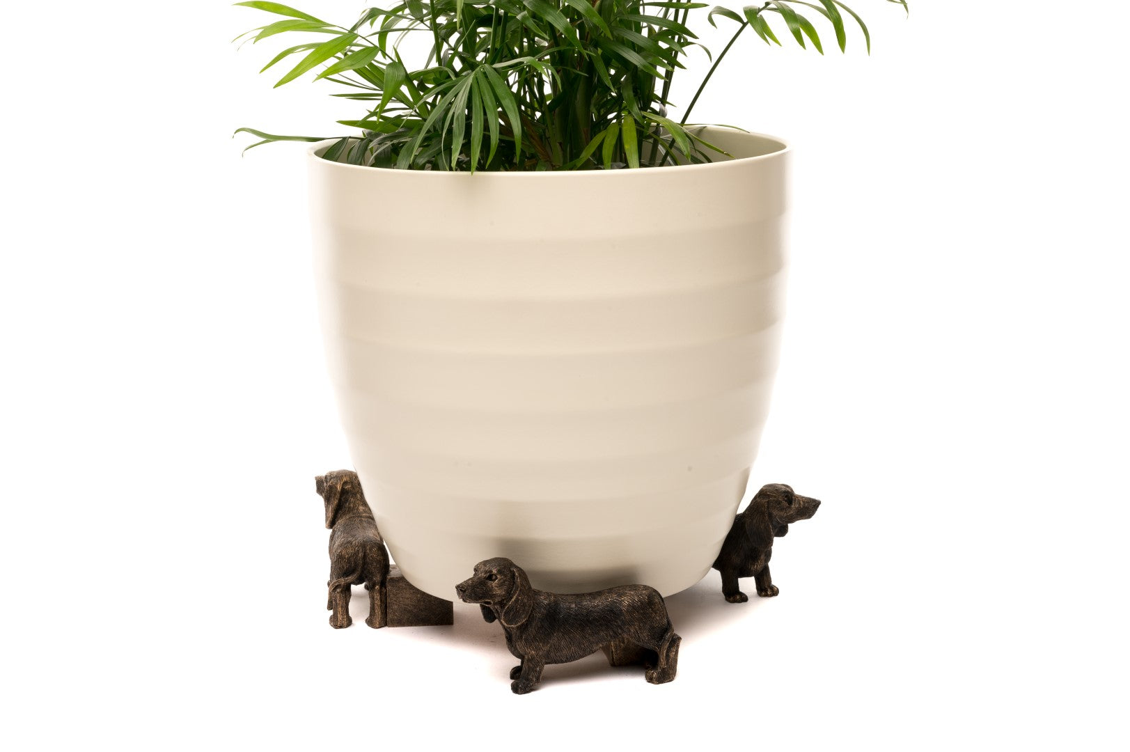 Antiqued Bronze Dachshund Plant Pot Feet - Set of Three
