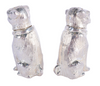 Vintage Silver-Plated Dog Salt and Pepper Shakers