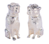 Vintage Silver-Plated Dog Salt and Pepper Shakers