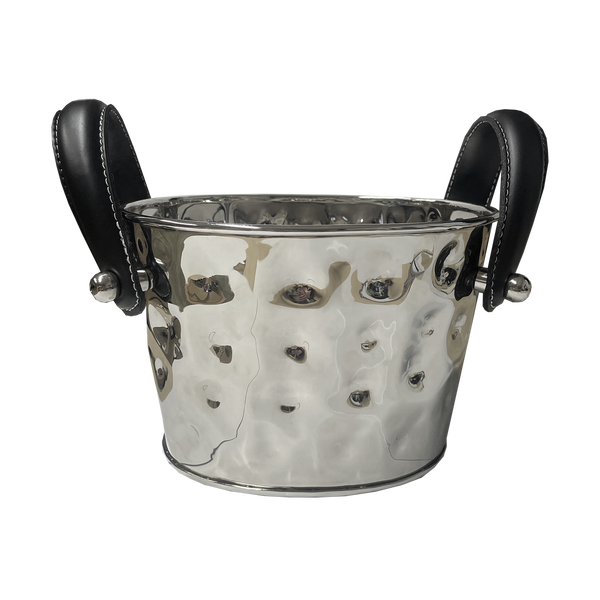 Culinary Concepts Polo Collection Ice Bucket with Leather Handles