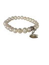 Pearl Bracelet with Silver Oyster Charm