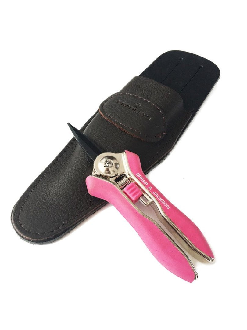 Flower Scissors in Leather Pouch