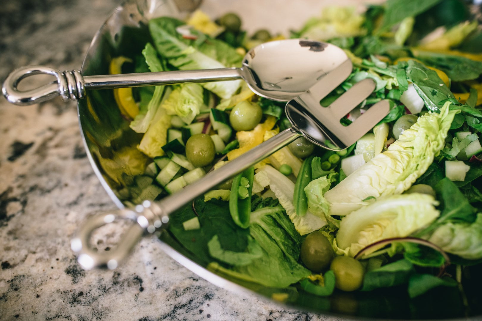 Polished Knot Salad Servers - annabeljames