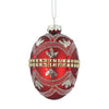 Faberge Style Christmas Hanging Decoration, Red