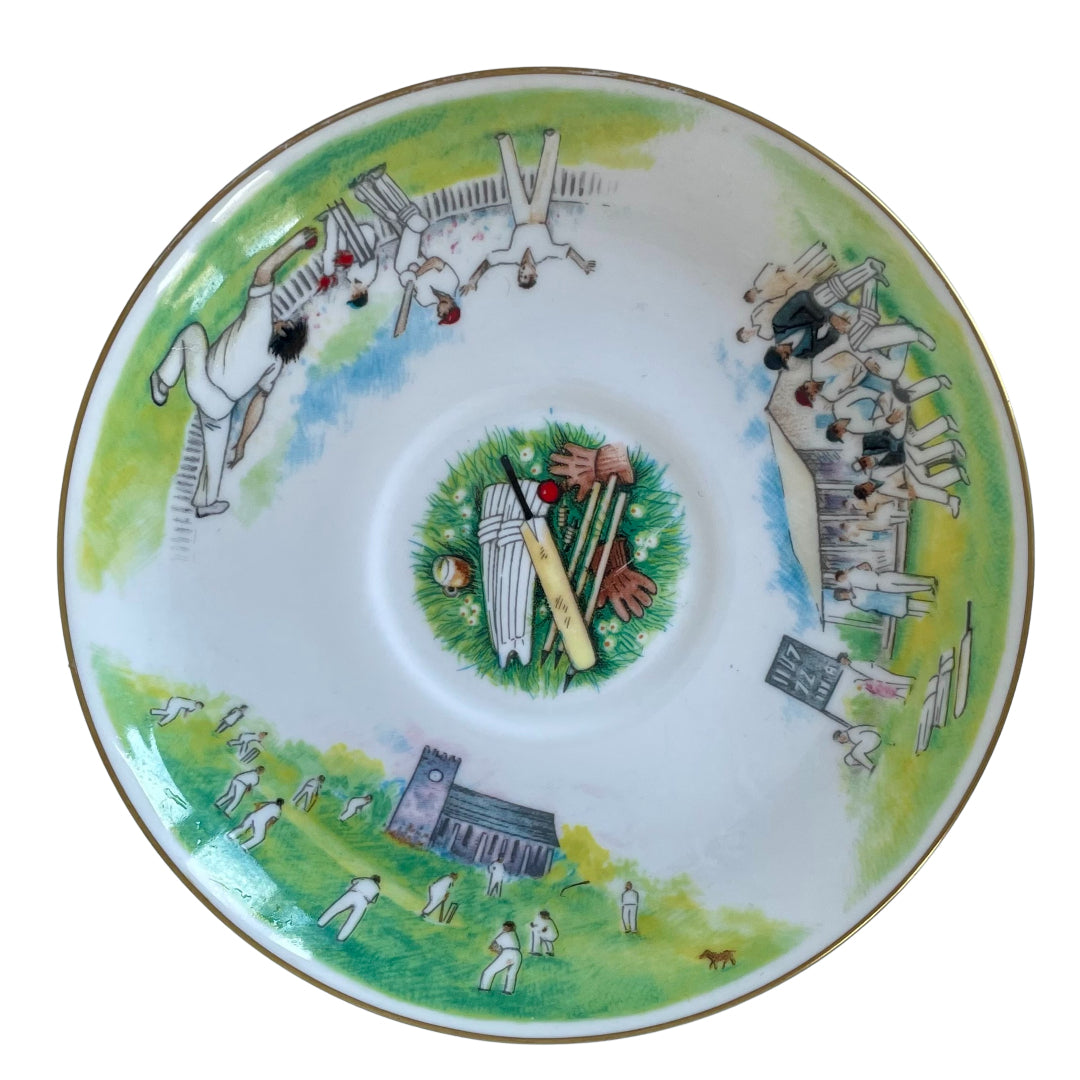 A Vintage Royal Worcester Cricket Cup and Saucer