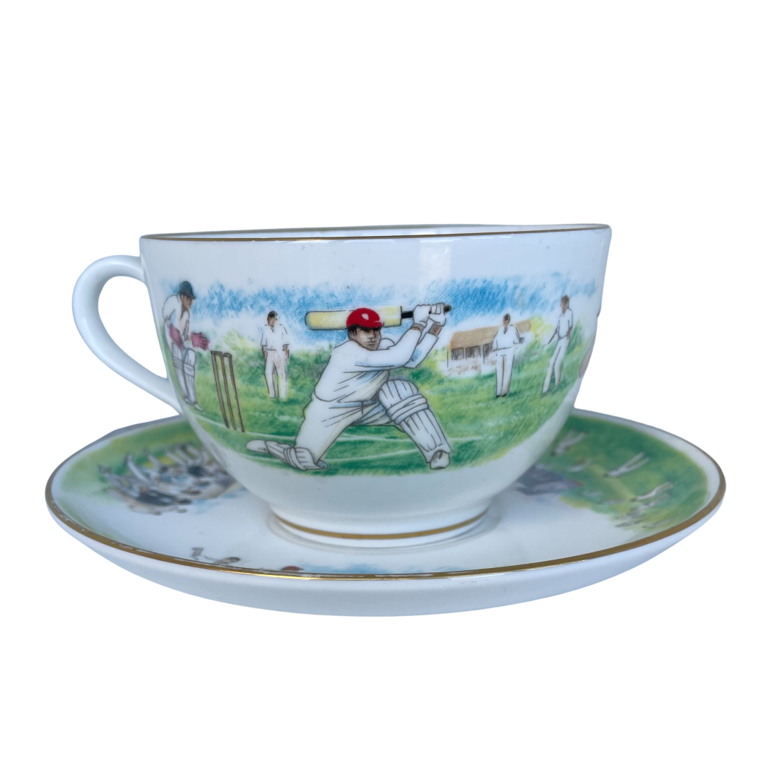 A Vintage Royal Worcester Cricket Cup and Saucer - Annabel James