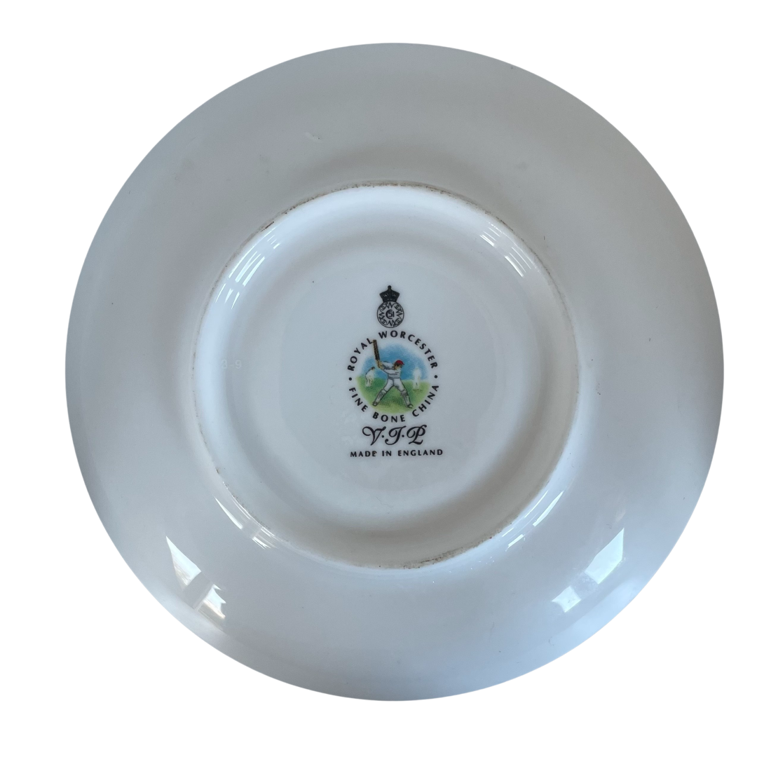 A Vintage Royal Worcester Cricket Cup and Saucer