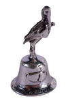 A Vintage Silver Bell with Stork delivering a Baby