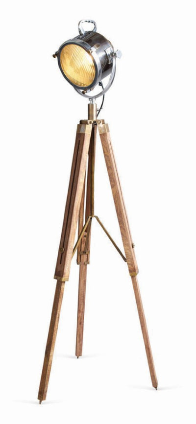 Spotlight Two Tone with Natural Wood Tripod