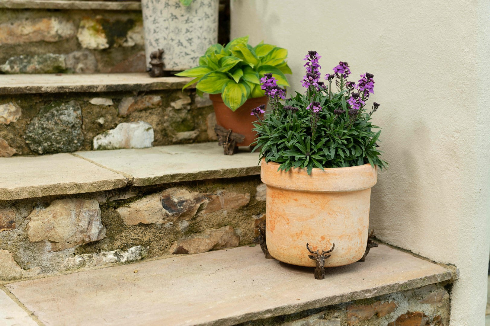 Bronze Stag Head Plant Pot Feet - Set of Three