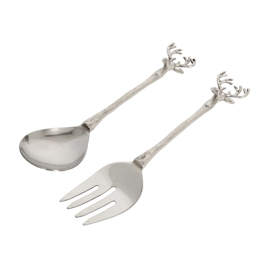 Stag Head Salad Servers