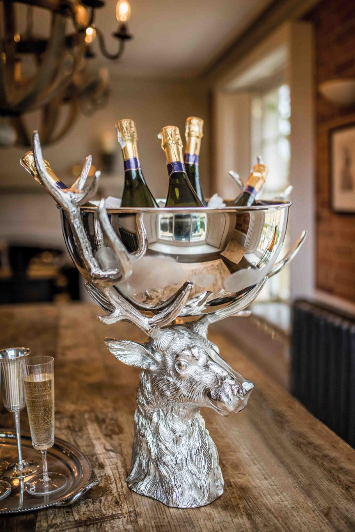 Stag Head Wine Cooler / Punch Bowl