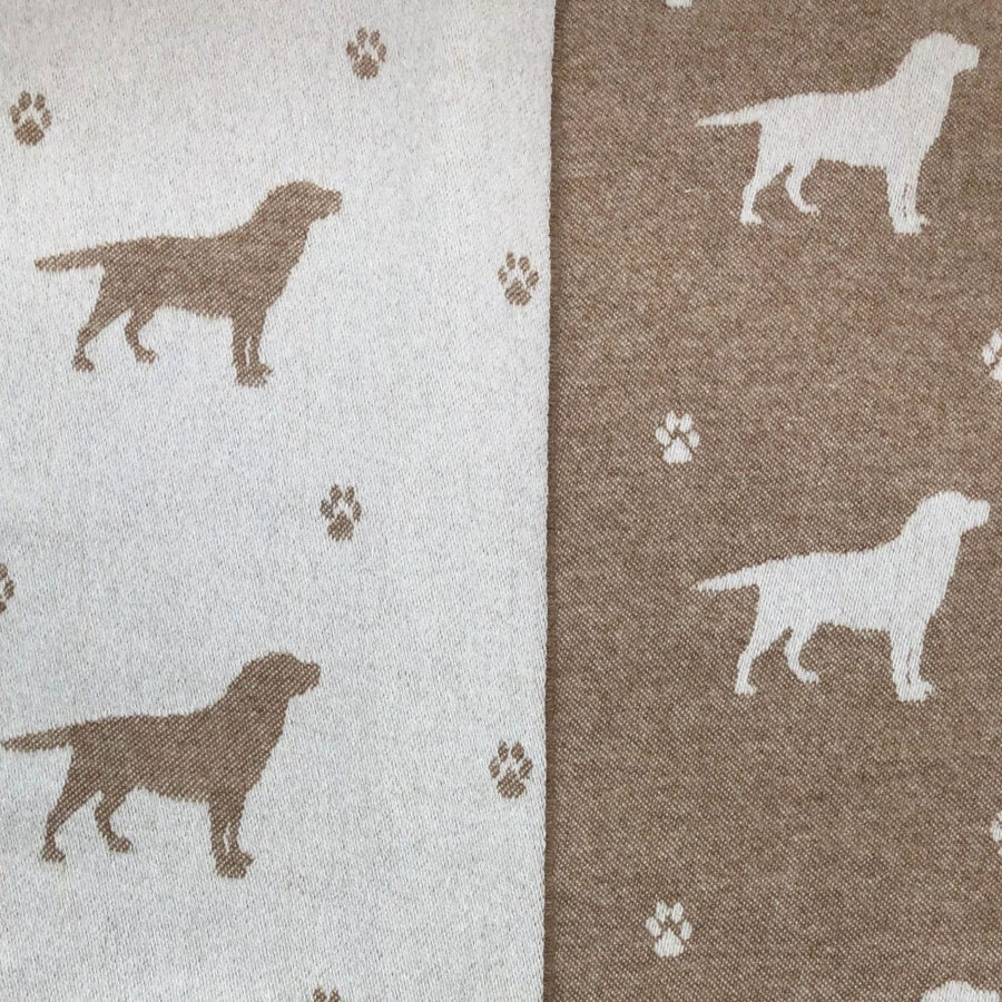 Labrador Luxury Merino Throw, Brown and Cream