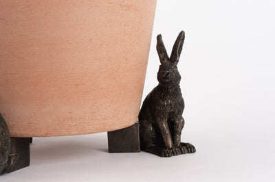 Antique Bronze Hare Plant Pot Feet - Set of Three