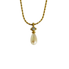 A Christian Dior Vintage Necklace with Tear Drop Faux Pearl Pendant