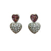 A pair of Vintage Swarovski Heart Clip Earrings