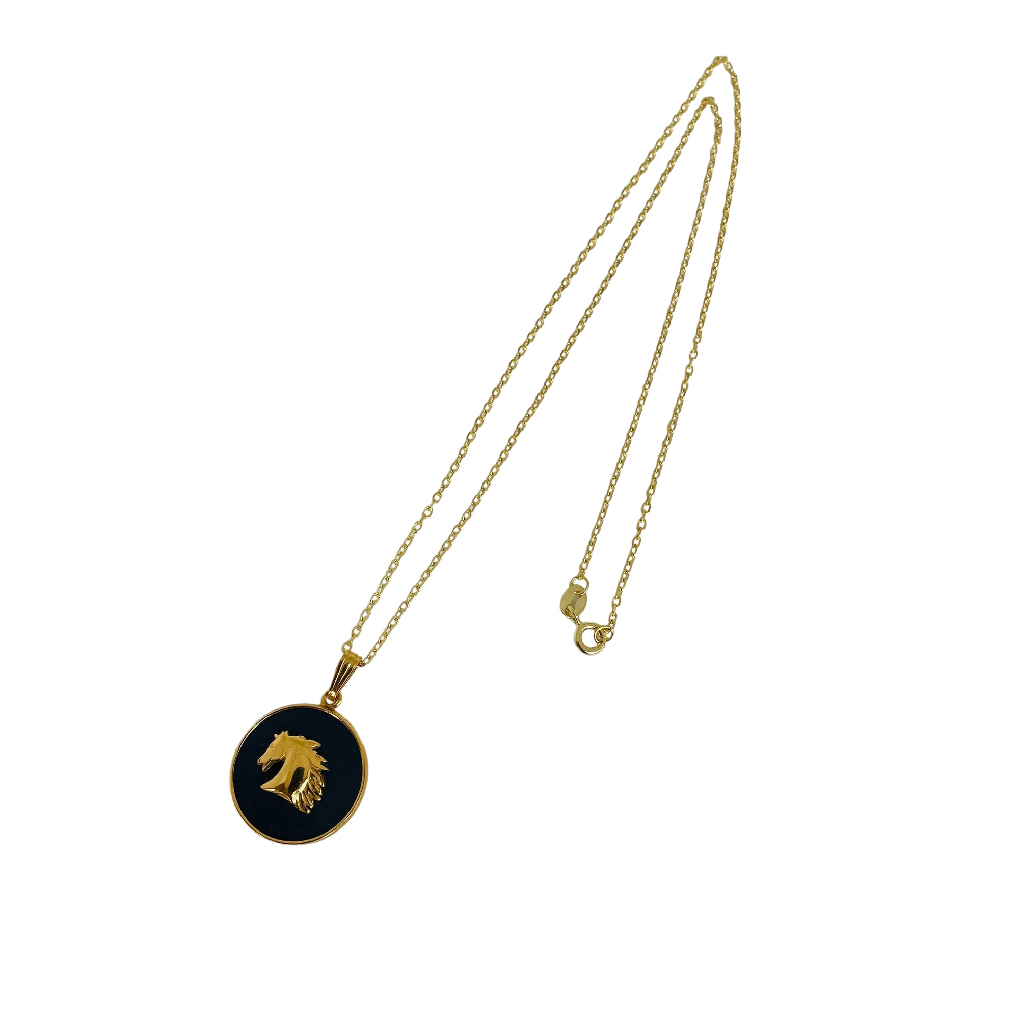 A Vintage Wedgwood Horse Head Pendant Necklace