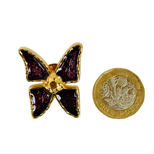 Vintage Yves Saint Laurent Butterfly Brooch, Small