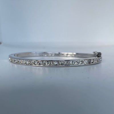 A Vintage Bangle set with Crystals