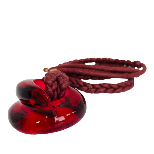 A Vintage Baccarat Crystal Necklace with Braided Cord