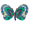A Butler & Wilson Butterfly Gemstone Compact Mirror, Greens and Blues