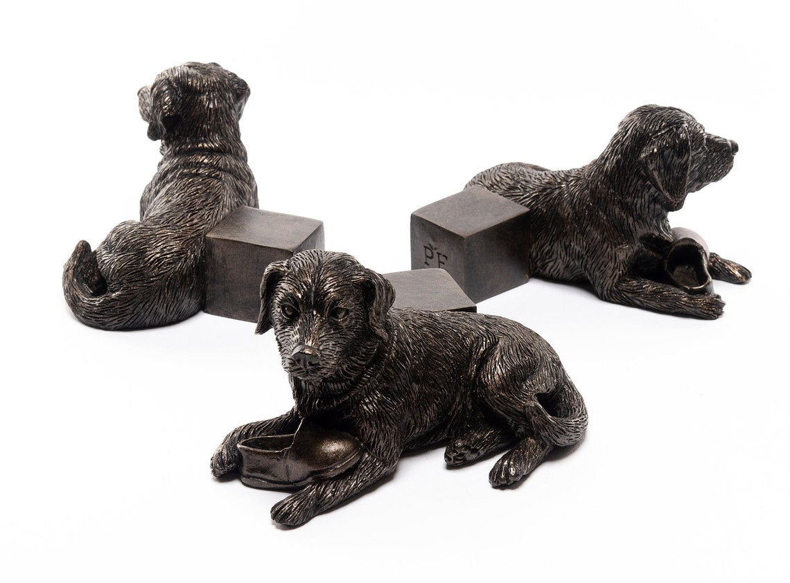 Resting Labrador Plant Pot Feet - Set of Three