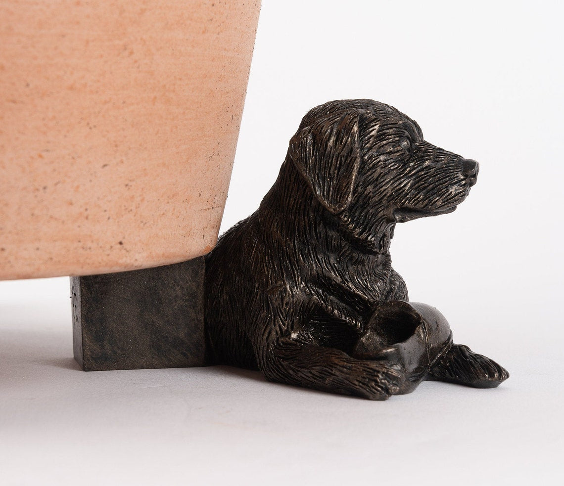 Resting Labrador Plant Pot Feet - Set of Three